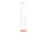Berilo Porte-Rouleau Métal Bambou Rose Dépotoir 16,5x63,5x16,5 cm (Set de 4)