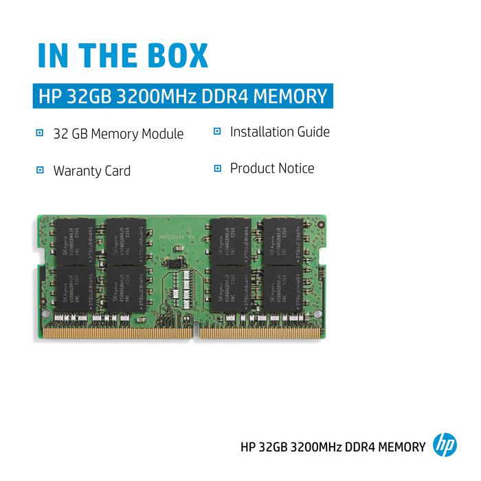 HP 32 Go 3200MHz DDR4 Mémoire RAM pour Ordinateur Portable