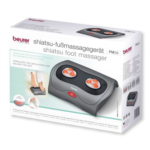 Beurer FM-39 Appareil de massage shiatsu pour pieds avec fonction chauffante infrarouge - Soulage la fatigue et active la circulation
