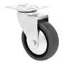 Cascoo Rueda mobiliario Emily, gomme grise, Ø40 mm, plaque 46x46 mm