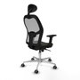 Piqueras y Crespo Chaise de Bureau avec Appui-tête 2D086G1 Noir