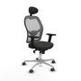 Piqueras y Crespo Chaise de Bureau avec Appui-tête 2D086G1 Noir