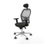 Piqueras y Crespo Chaise de Bureau avec Appui-tête 2D086G1 Noir
