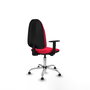 PIQUERAS Y CRESPO Chaise de bureau Algarra, tissu rouge, sans roulettes