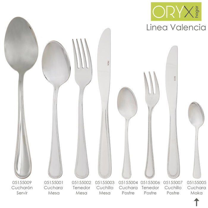 ORYX Cuillère moka Valencia 110 mm en acier 18/0 ORYX Cuillère moka Valencia 110 mm en acier 18/0