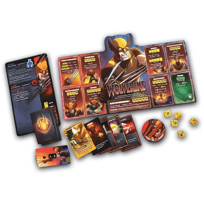 Lucky Duck Games Dice Throne Marvel XMen - Iceman, Psylocke, Storm, Wolverine