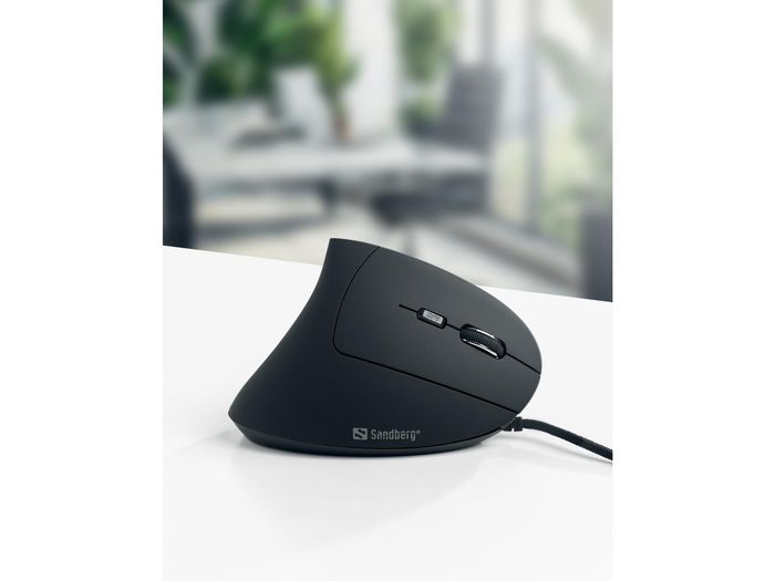 Sandberg Souris Verticale Filaire USB Ergonomique pour Prévention des Douleurs au Poignet - Format Naturel pour Main Sandberg Souris Verticale Filaire USB Ergonomique pour Prévention des Douleurs au Poignet - Format Naturel pour Main