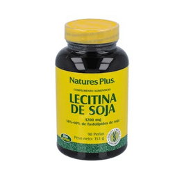 Natures Plus Lécithine de Soja 1200 mg 90 Perles Complément Alimentaire