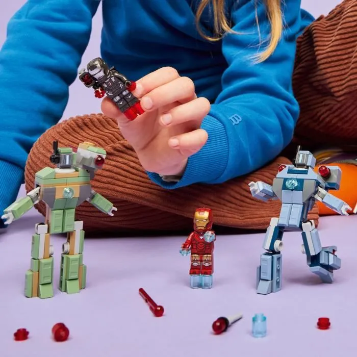 Lego Marvel 76320 Jeu de Construction - Iron Man et War Machine contre les Drones de Hammer - Jouet Super-héros pour Enfants dès 7 ans
