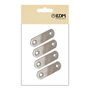 Edm Plaque de jonction droite PLC14 en acier inoxydable, 60 x 16 x 1,5 mm, 4 pcs