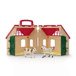 Schleich Coffret Ferme Transportable avec 2 figurines Horse Club