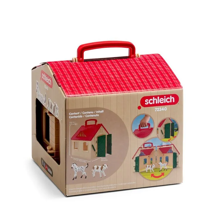 Schleich Coffret Ferme Transportable avec 2 figurines Horse Club