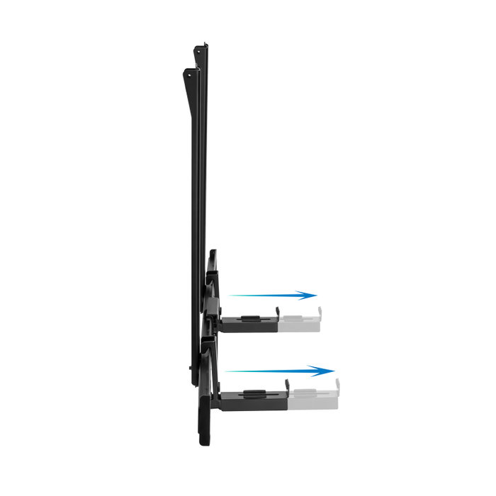 Tooq Support Barre de Son TV Multinstallation Noir pour Montage Mural et VESA 800x400 jusqu'à 15 kg