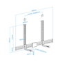 Tooq Support Barre de Son TV Multinstallation Noir pour Montage Mural et VESA 800x400 jusqu'à 15 kg