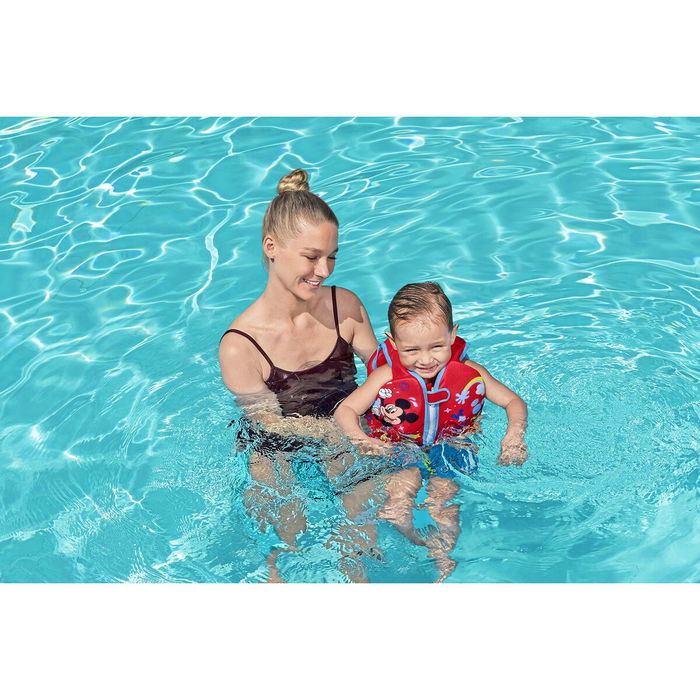 Bestway Gilet Disney Mickey Mouse UPF 50+ 51 cm +1 à 3 Ans Piscine et Plage 09101