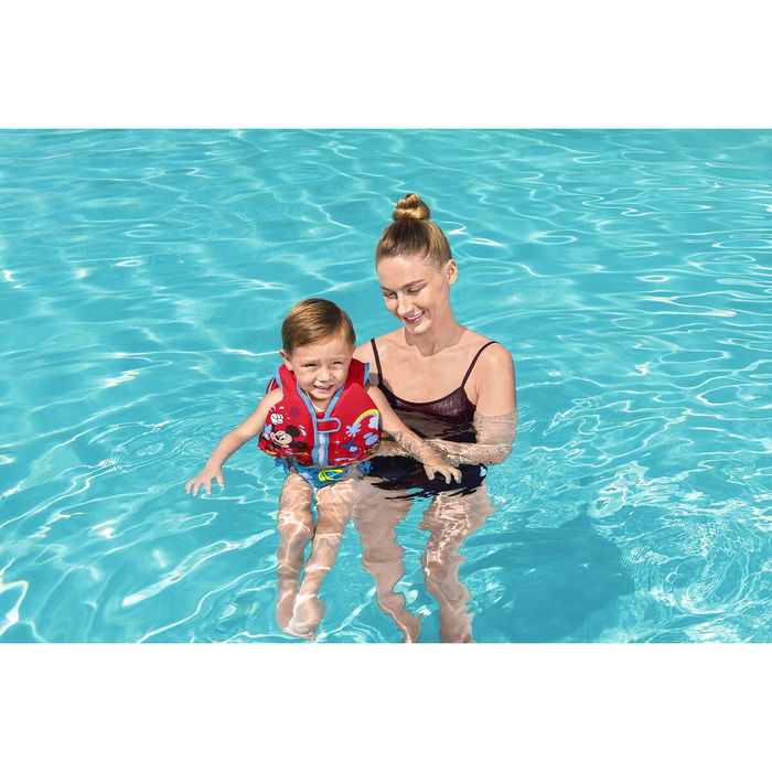 Bestway Gilet Disney Mickey Mouse UPF 50+ 51 cm +1 à 3 Ans Piscine et Plage 09101