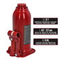 WOLFPACK LINEA PROFESIONAL Cric Hydraulique Bouteille 12000 Kg