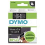 Dymo D1 Ruban d'étiquetage 24 mm x 7 m blanc sur noir
