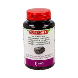SUPER DIET Charbon Végétal Activé 150 capsules 200mg