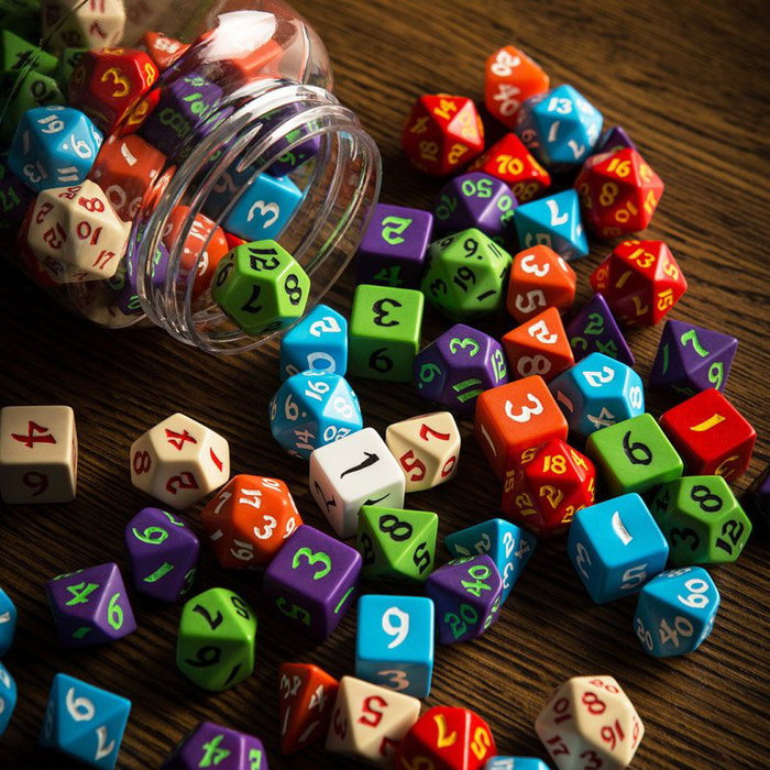 Q Workshop Pot rond de dés de RPG classiques (80)