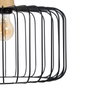 BigBuy Home Suspension Noir Naturel Bois Fer 35 x 35 cm