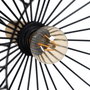 BigBuy Home Suspension Noir Naturel Bois Fer 35 x 35 cm