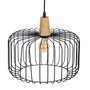 BigBuy Home Suspension Noir Naturel Bois Fer 35 x 35 cm