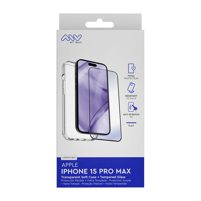 Housse et Protecteur pour Téléphone Portable Myway iPhone 15 Pro Max