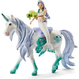 Schleich Bayala 42509 Figurine Fantastique Sirene sur Licorne de Mer Jouet Enfant 5+ Ans 15.5 x 8.2 x 18 cm