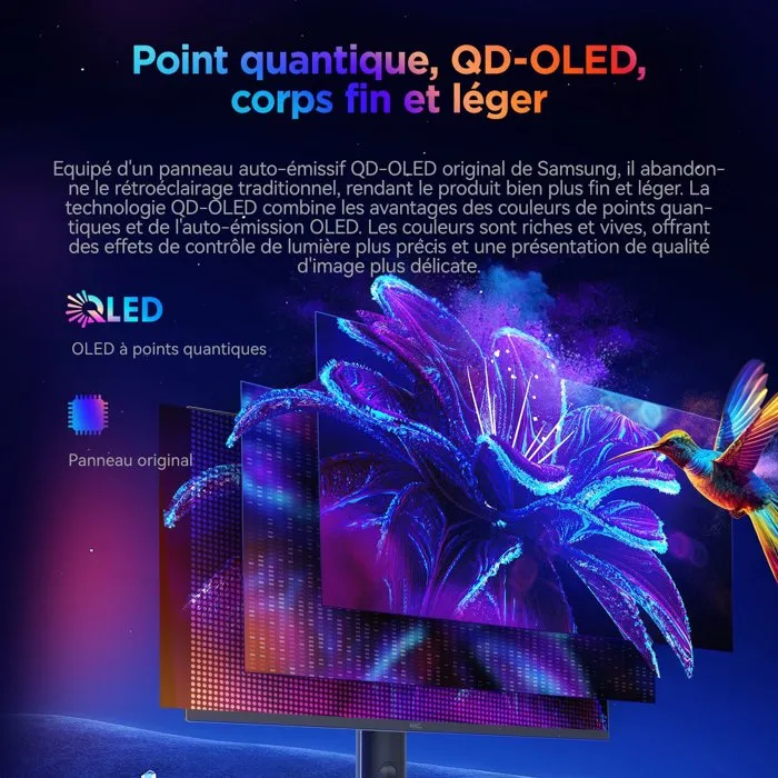 HKC GS27QES Ecran PC Gamer 27'' OLED QHD 360Hz HKC GS27QES Ecran PC Gamer 27'' OLED QHD 360Hz
