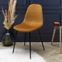 Home Deco Factory Chaise en Velours Giulia Moutarde