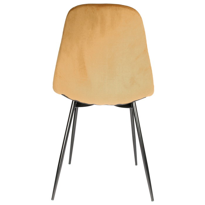 Home Deco Factory Chaise en Velours Giulia Moutarde