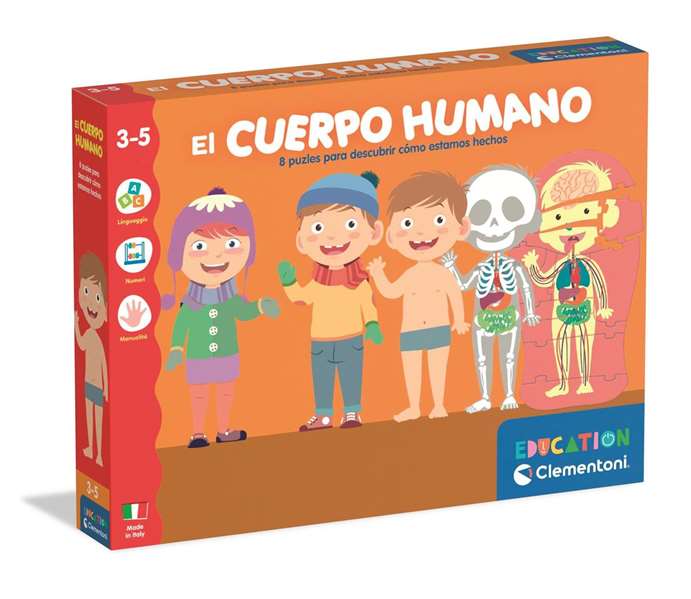 Clementoni - Juego educativo el cuerpo humano - Jeu éducatif pour découvrir la structure et les caractéristiques du corps humain - Multilingue (6 ans et plus) Clementoni - Juego educativo el cuerpo humano - Jeu éducatif pour découvrir la structure et les caractéristiques du corps humain - Multilingue (6 ans et plus)