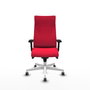 Piqueras Y Crespo Fauteuil Albacete Rouge avec Mécanisme Synchrone et Base Blanche