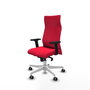 Piqueras Y Crespo Fauteuil Albacete Rouge avec Mécanisme Synchrone et Base Blanche