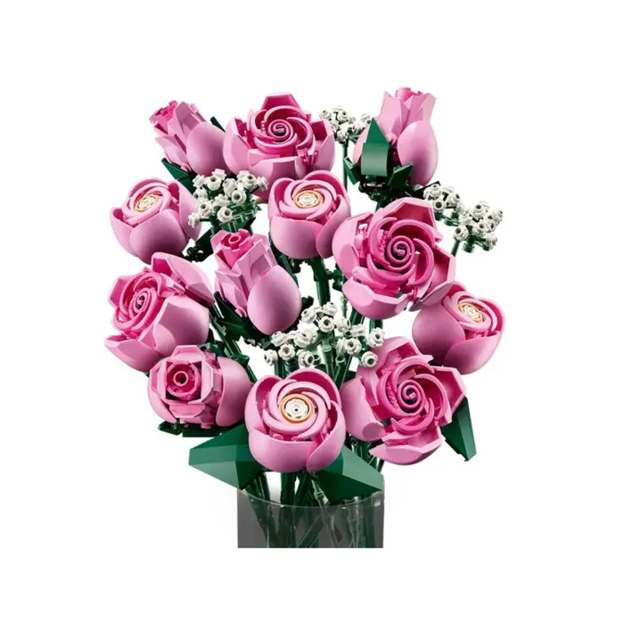 LEGO 10374 - Set de construction Bouquet de roses roses - 12 pièces - Pour adultes - Jeu de briques à construire