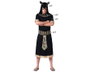 Déguisement Égyptien Homme Adulte Noir - Taille XS-S - Inclut Tunique, Ceinture, Collier et Coiffe - Thème Égypte Antique