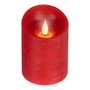 Lumineo Bougie LED rouge à partie supérieure courbe
