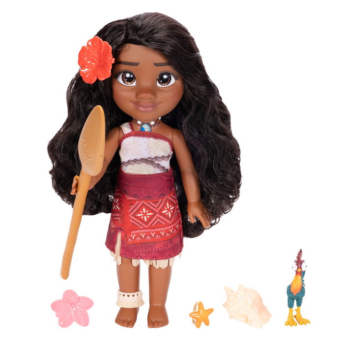 JAKKS PACIFIC Poupée Vaiana Moana Disney 38 cm avec son et voix multilingue (français, espagnol, allemand, italien et autres)