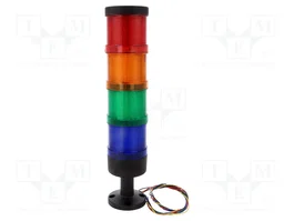 SPAMEL Colonne de signalisation LED rouge/orange/vert/bleu 230VAC