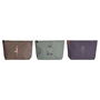 Trousse de toilette DKD Home Decor Marron Vert Bordeaux (3 Unités)