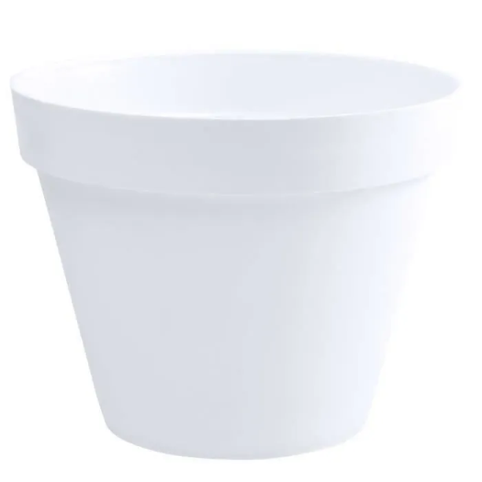 Eda Pot de Fleurs Rond Toscane, Ø 48 x H 40 cm, 43 Litres, Polypropylène Résistant, Usage Intérieur et Extérieur, Blanc Eda Pot de Fleurs Rond Toscane, Ø 48 x H 40 cm, 43 Litres, Polypropylène Résistant, Usage Intérieur et Extérieur, Blanc