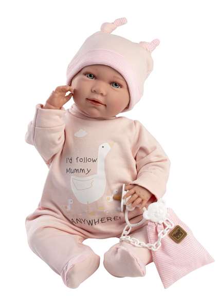 Llorens Muñeca Mimi, poupée nouveau-né qui pleure avec pyjama rose 42 cm en tissu, langue espagnole, sons et lumières, fonctionne avec piles Llorens Muñeca Mimi, poupée nouveau-né qui pleure avec pyjama rose 42 cm en tissu, langue espagnole, sons et lumières, fonctionne avec piles
