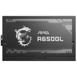 MSI MAG A650GL Alimentation PC Modulaire 650W 80+ Gold, certifiée ATX 3.0 / PCIe 5.0, ventilateur 120 mm silencieux, câbles plats
