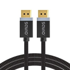 SAVIO Câble DisplayPort vers DisplayPort 1.4, 1m, noir