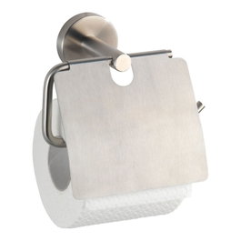 Wenko Porte-rouleau avec couvercle en acier inoxydable brossé 15x13,5x7 cm