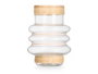 GIFTDECOR Porte-bougies Aros en verre et rotin