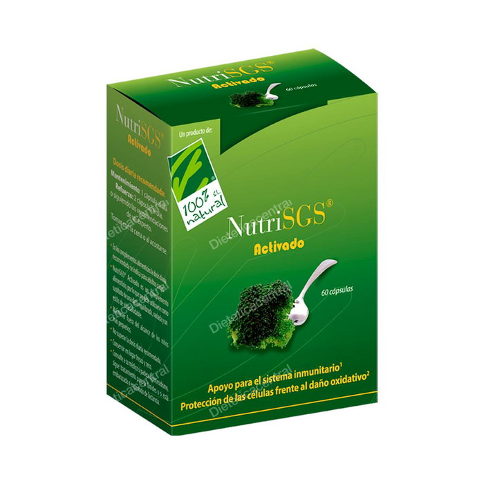 Cien Por Cien Natural Nutrisgs Activado 60 gélules, Complément alimentaire au brocoli, vitamine C, zinc, sélénium Cien Por Cien Natural Nutrisgs Activado 60 gélules, Complément alimentaire au brocoli, vitamine C, zinc, sélénium