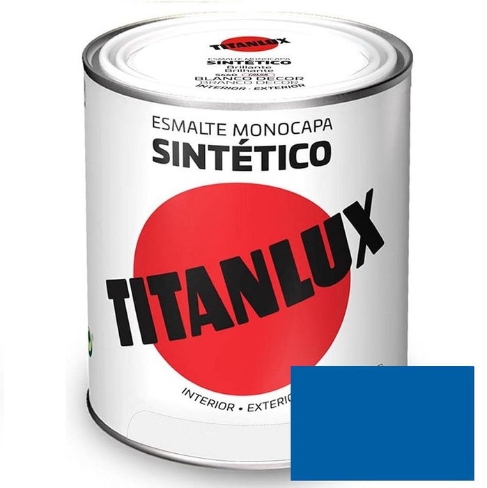Titan Esmalte Azul Luminoso Sintético Industrial 750ml 539 Titan Esmalte Azul Luminoso Sintético Industrial 750ml 539