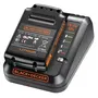 BLACK+DECKER BDC1A-QW Chargeur électrique pour batteries Lithium 14,4V et 18V - Couleur grise et orange - Garantie 2 ans